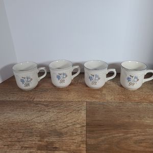 Vintage Lot Of 4 Cordella Collection Stoneware Cups Made In Japan.